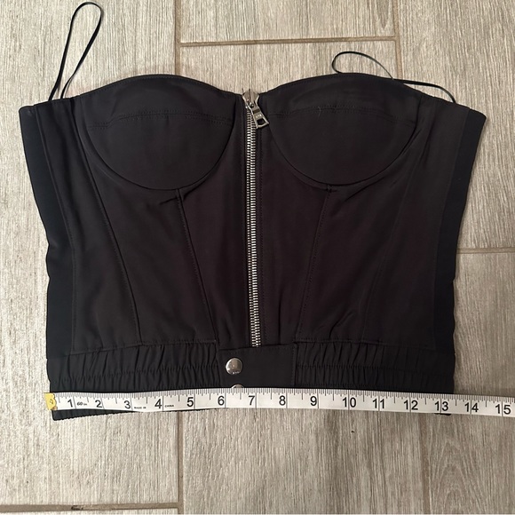 RtA Vicki Corset Bustier Zipper Detail Black top - Picture 6 of 7
